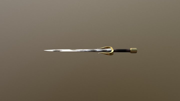 Textured sword 3D Model