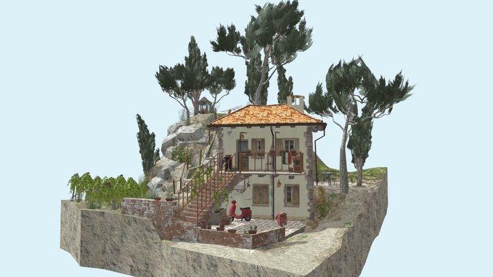 DAE Diorama - GRANDMA'S HOUSE 3D Model