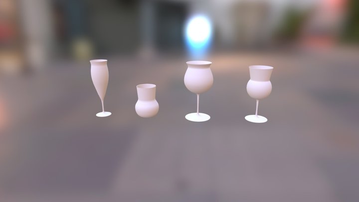 Typologie Gläser 3D Model