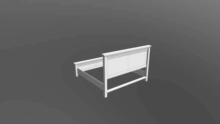 PANEL KING SIZED BED 3D Model