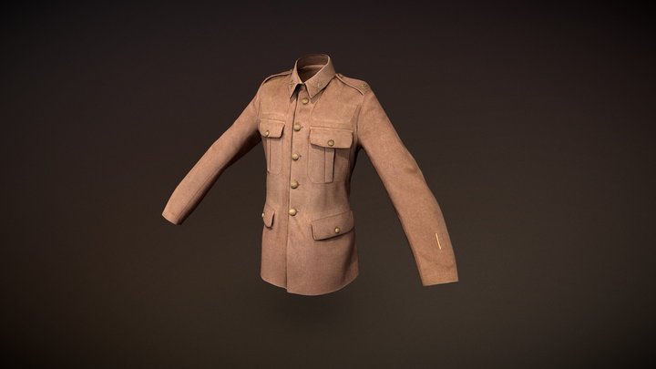 WWI 1914 Service Dress Jacket 3D Model