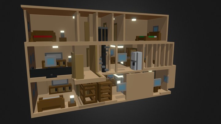 House Floor Plan V2 3D Model