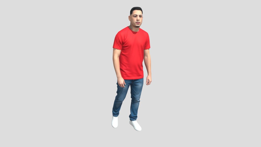 Casual Red T-Shirt Portrait
