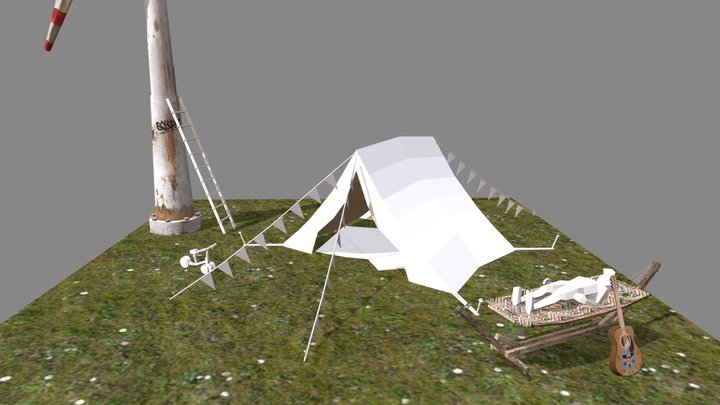 Eco House - Model 2 More detailed props 3D Model