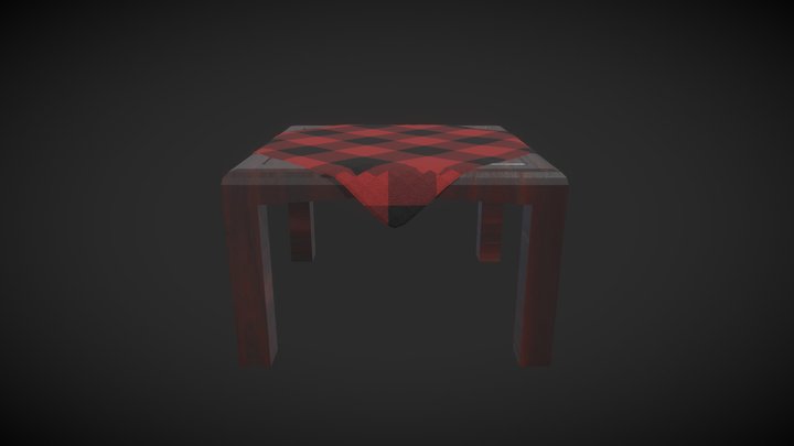 Wooden cloth table! 3D Model