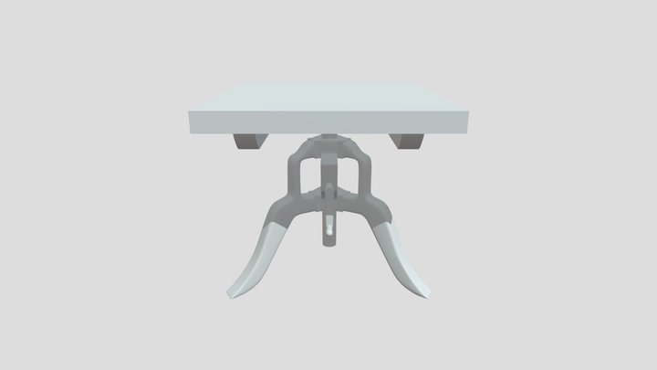 Steampunk Industrial Table 3D Model