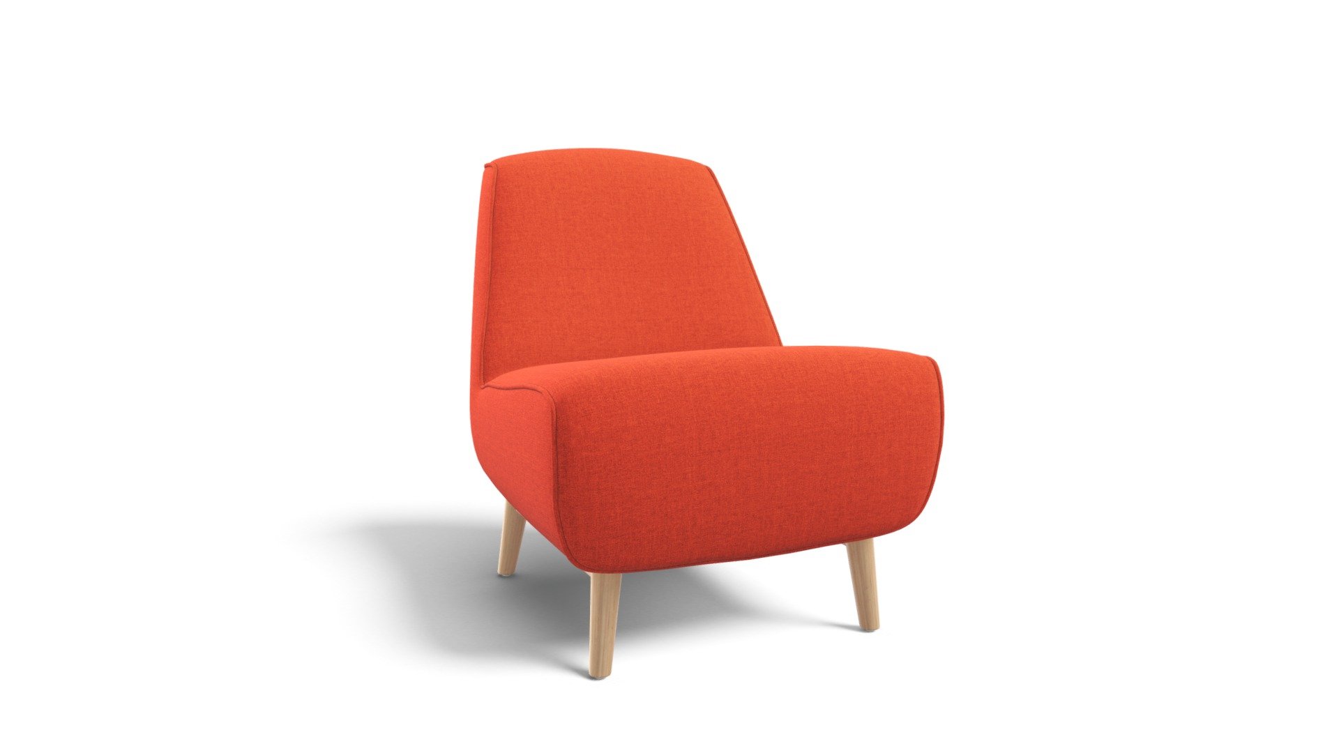 Leo Accent Chair, Retro Orange