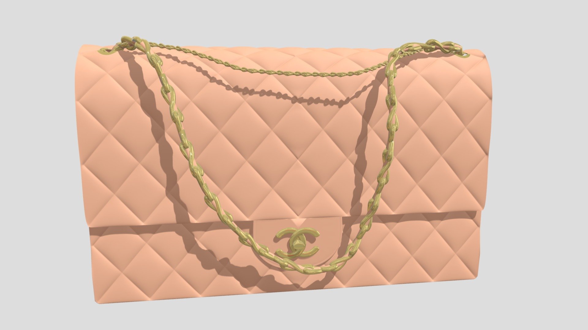 3D model Chanel Large Hobo Bag PBR Realistic VR / AR / low-poly