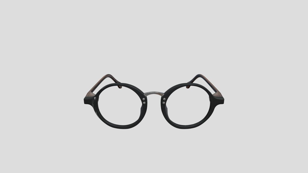 Round Glasses with Wooden Temples