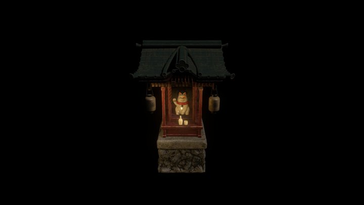 Manekineko Temple 3D Model
