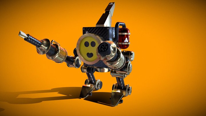 HappyRobot - Cyberpunk 3D Model