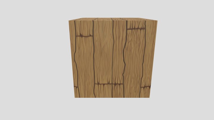Wood Cube 3D Model