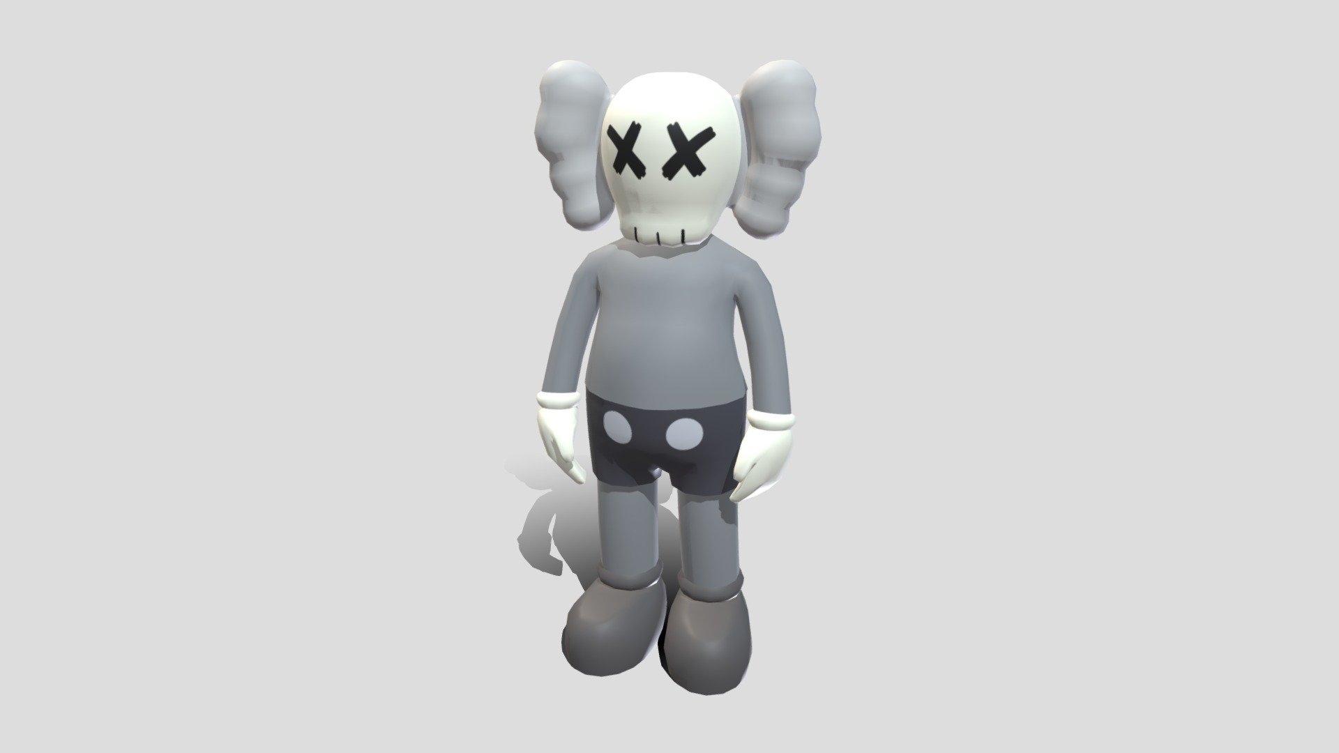 Kaws Low Poly 3d Model By Tim Filin Timfilin Bc4666b Sketchfab