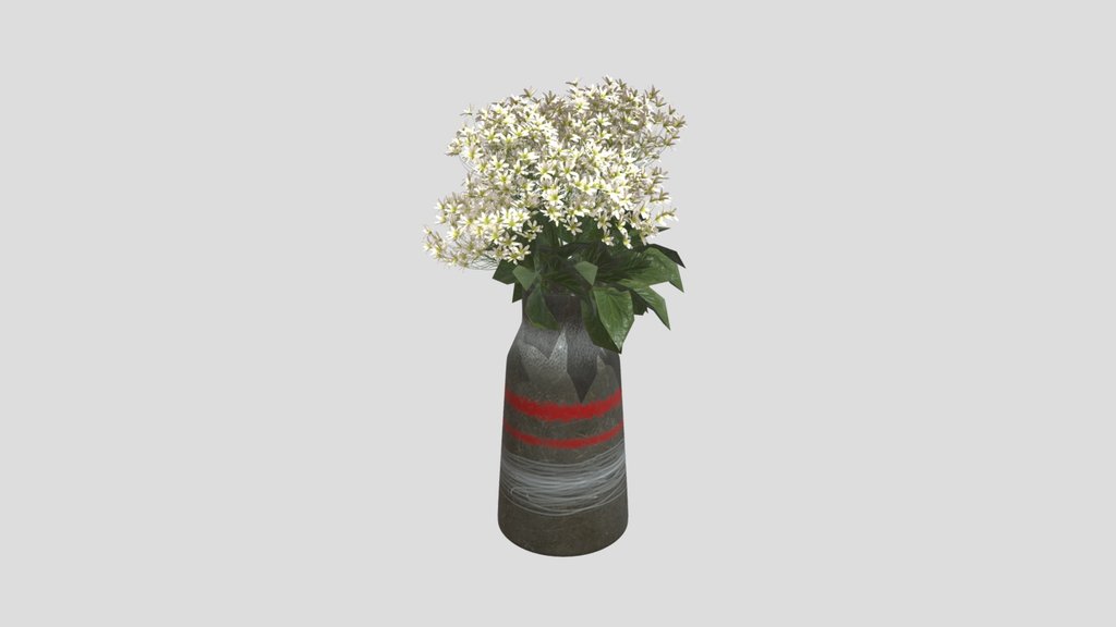 Soft White Meadow Floral Vase
