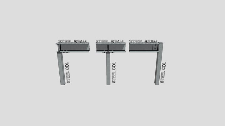 OPTIONAL STEEL BEAM TO STEEL COL 3D Model