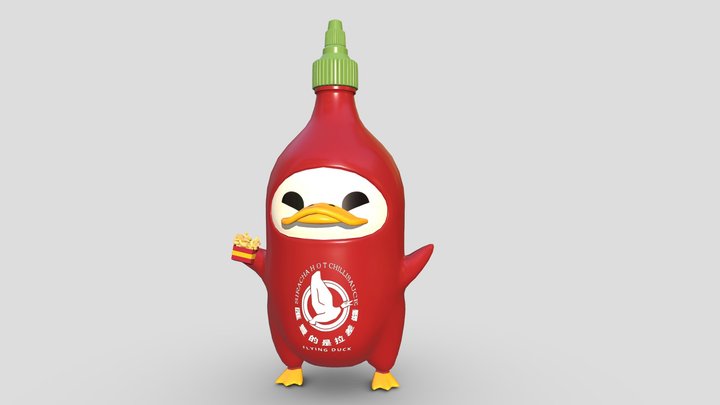 Siracha Duck& Fries_WIP 3D Model
