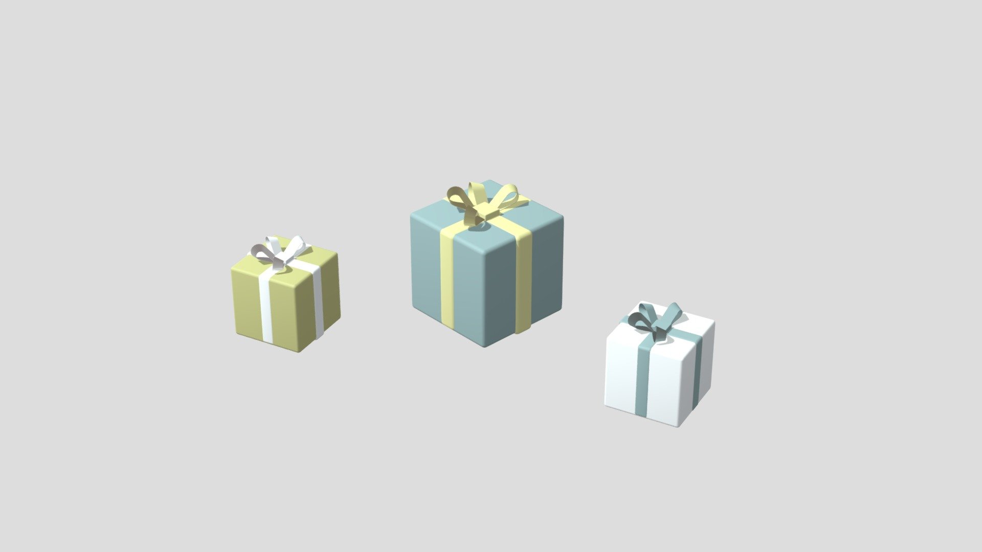 Gift box with a ribbons