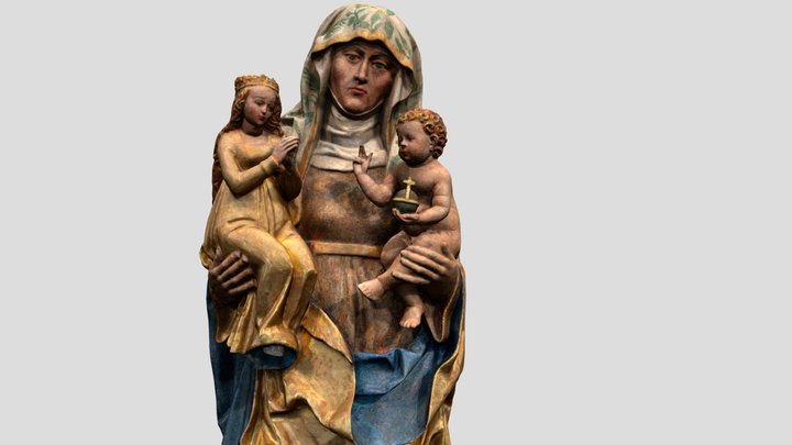 Soška Sv. Anny Samétřetí - Kostel sv. Anny 3D Model