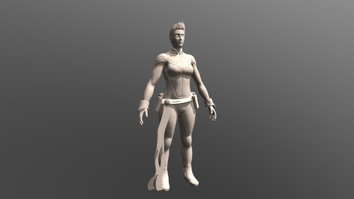 Captain Marvel 3D Model