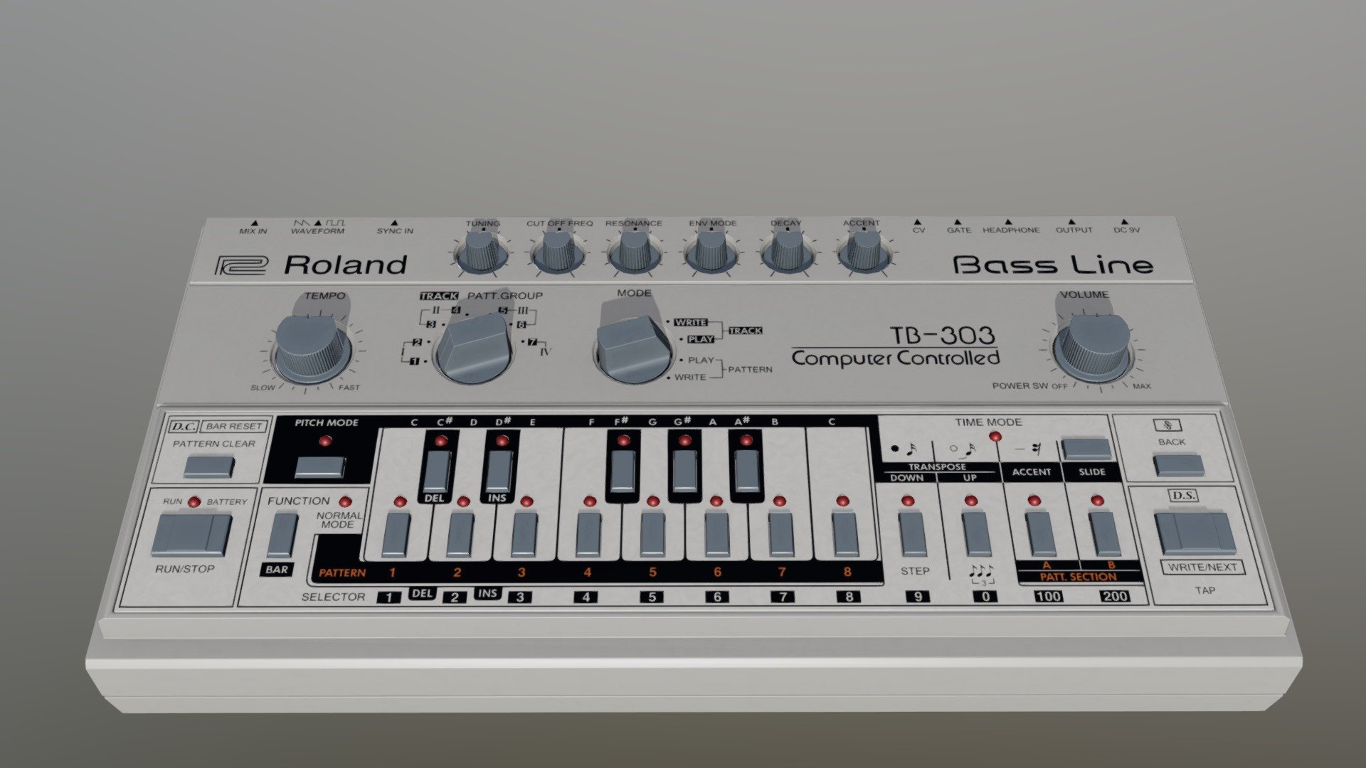 Roland TB-303 Baseline Synthesizer - 3D model by evangoris [bc48a72 ...