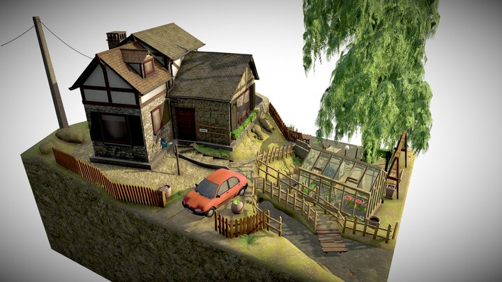 Diorama DAE - Grandma's House 3D Model