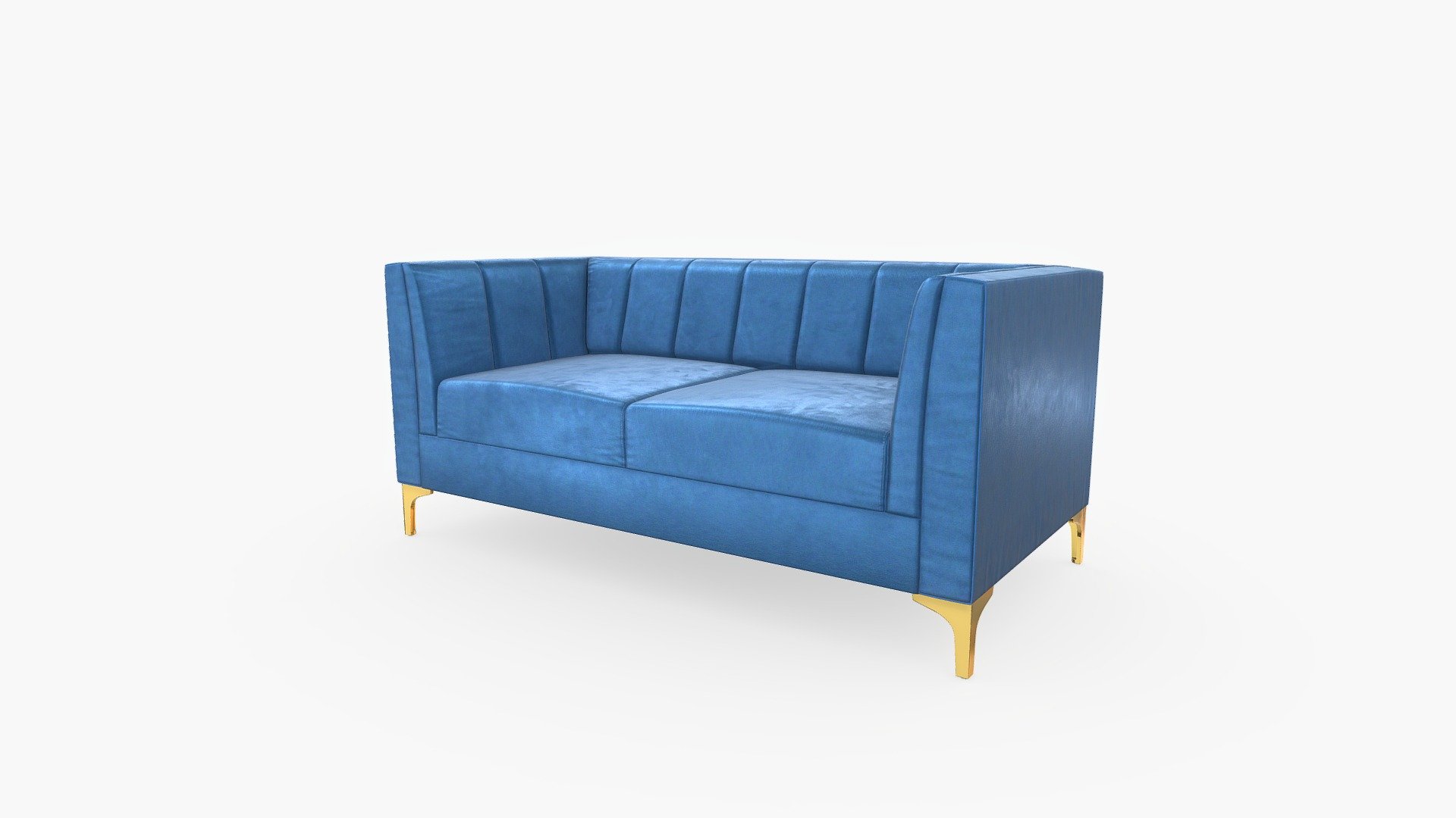 Sofa 2 Puestos Irlanda T. Fantasy Azul Zafiro — Sketchfab embed 3D viewer