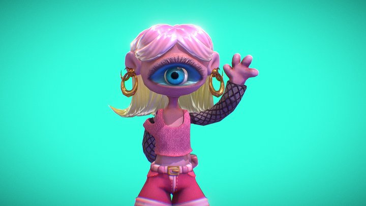 Irma Cartoon Cyclop Girl – Modello 3D gratuito STL
