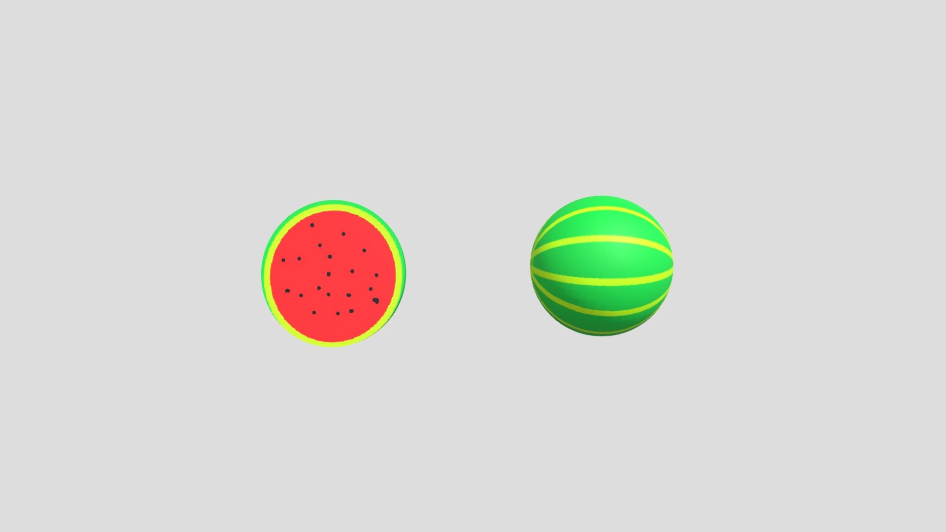 3D WATERMELONNNN - 3D model by apriliakhaerunisa0 [bc4b1e1] - Sketchfab