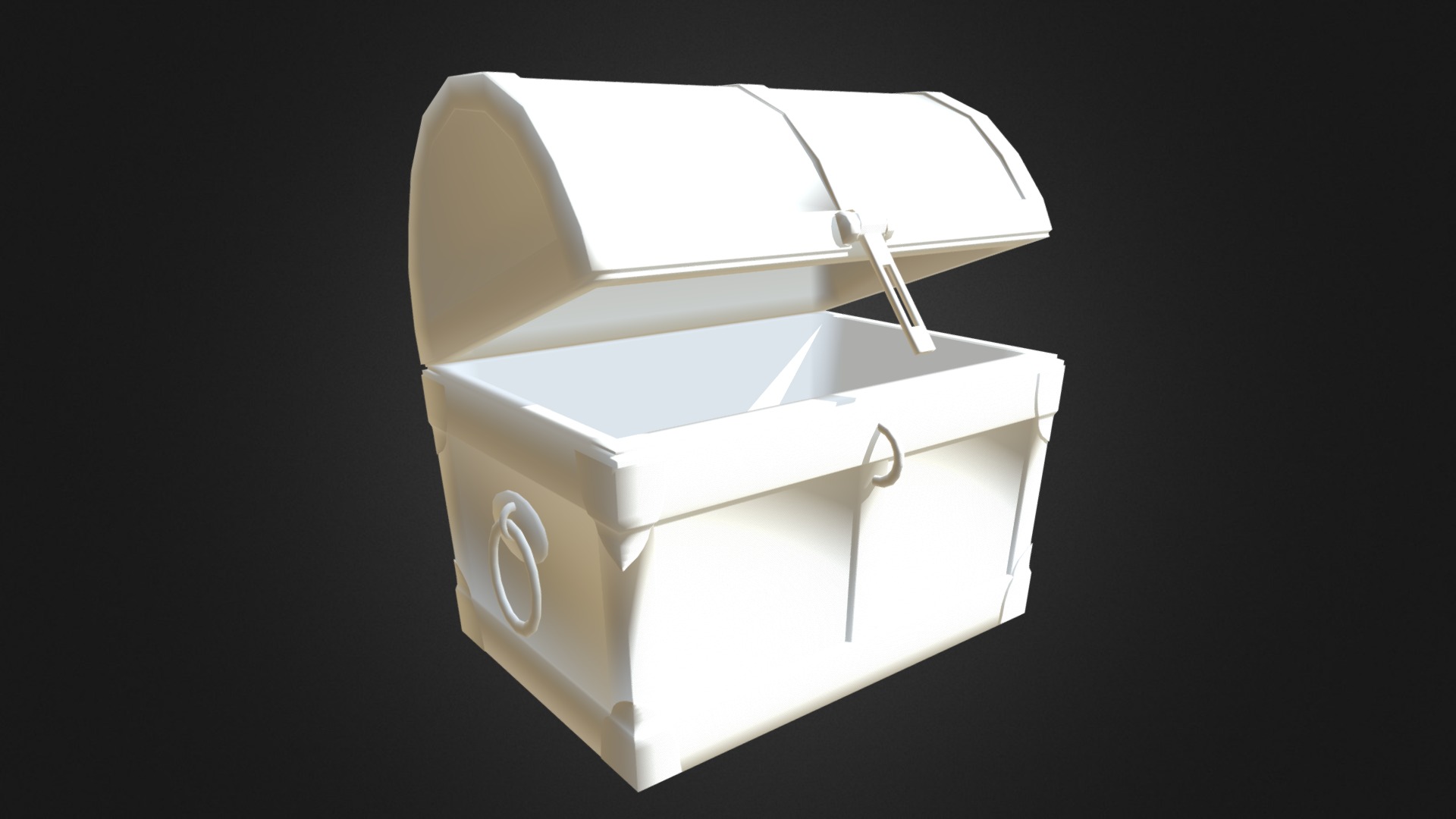 3D model Chest 3 - This is a 3D model of the Chest 3. The 3D model is about a white box with a white lid.