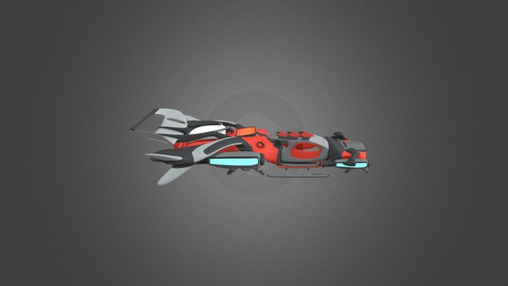 Hover Vehicle textured 3D Model