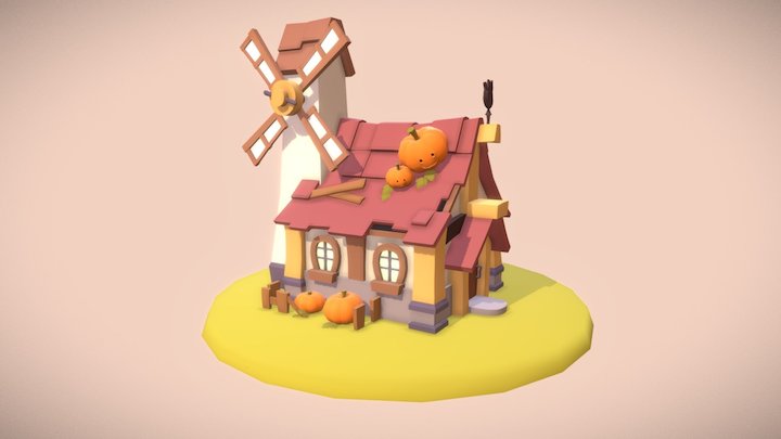 Pumpkin, Farmer's house 3D Model