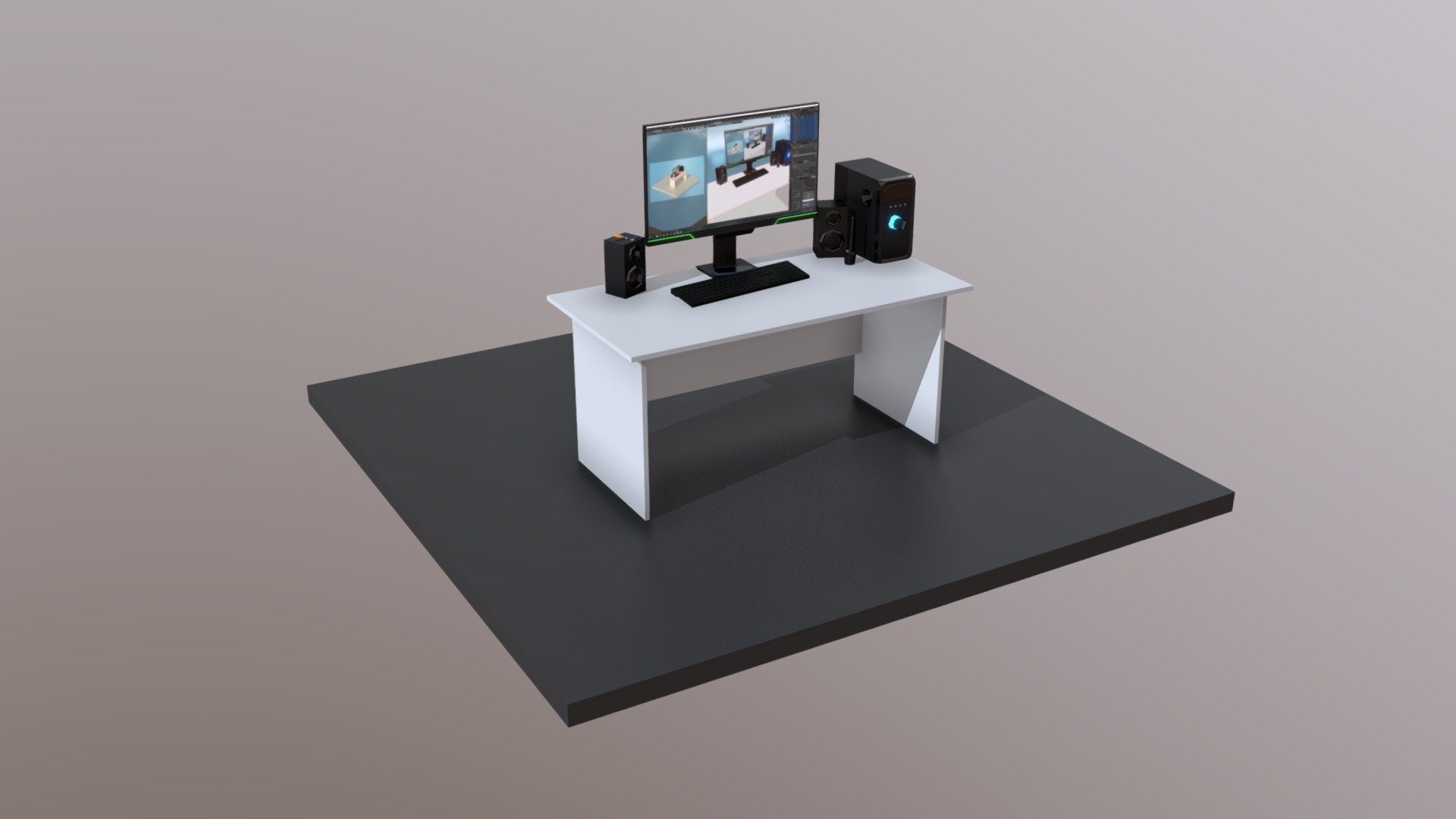 Lowpoly workplace