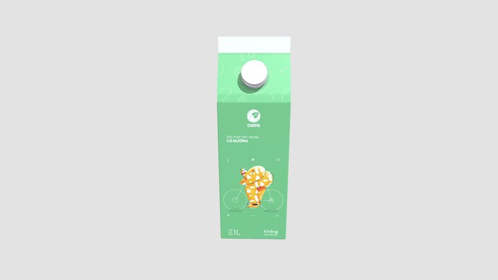 comi milk single box 3D Model