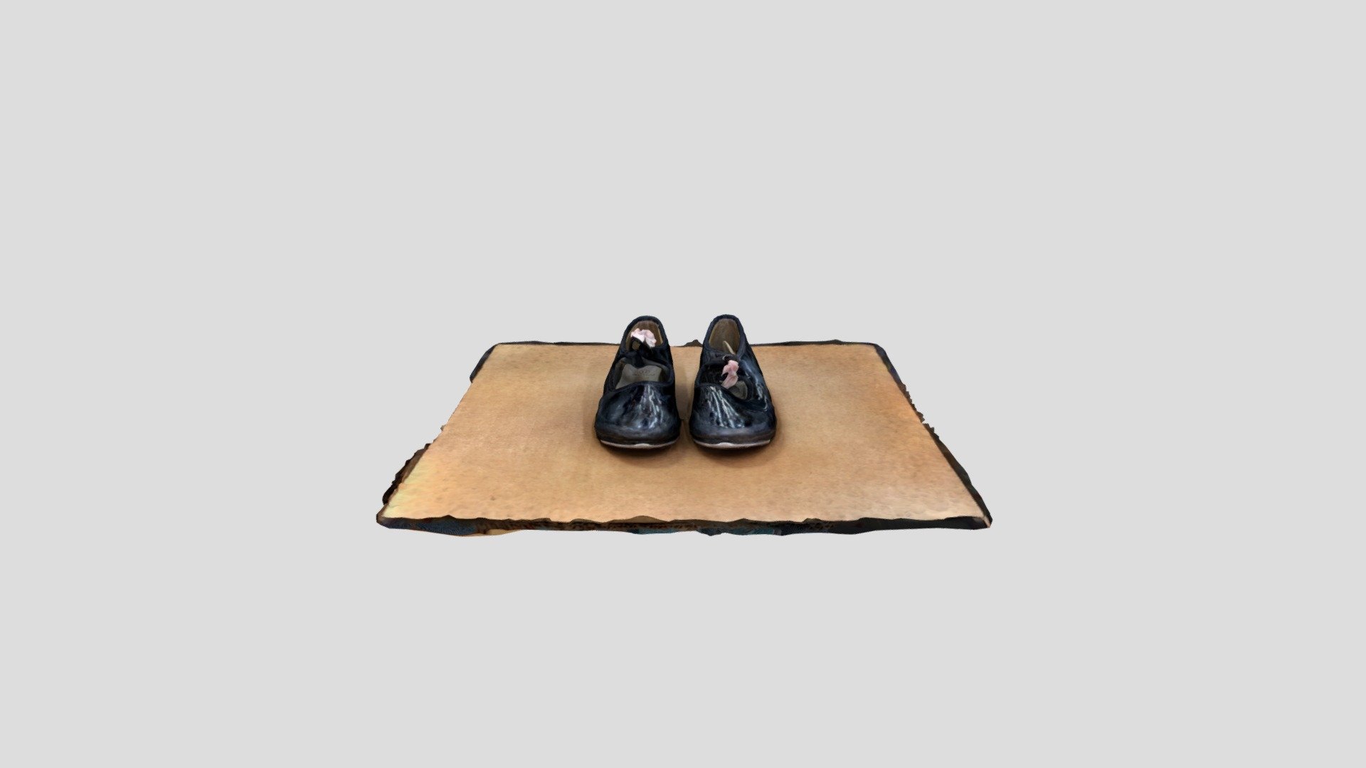 Black Leather Tap Shoes With Bow (Child)