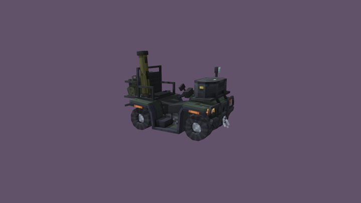 Russian quad bike AM-1 3D Model