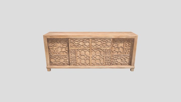 Geometric Woodside Sideboard 3D Model