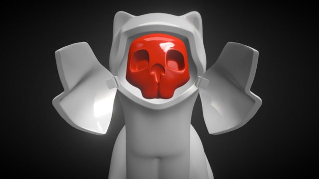 Skull Cat toy 3D Model