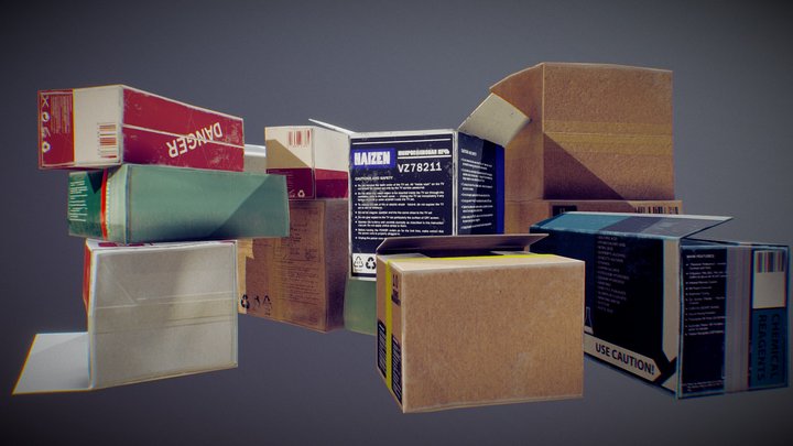 Carton Box Final 3D Model