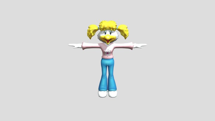 Wii - Chuck E Cheeses Sports Games - Helen 3D Model