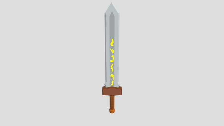 3D Lowpoly Sword 3D Model