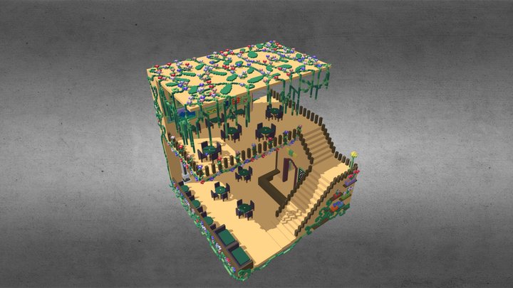 Flower Café 3D Model