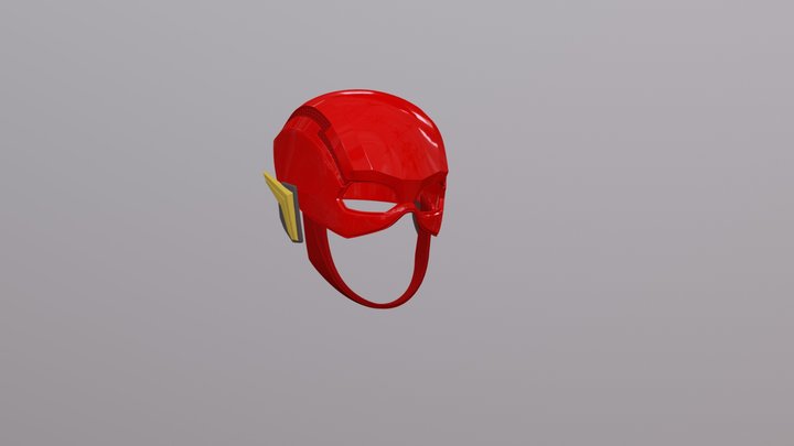 Justice League Flash Helmet 3D Model