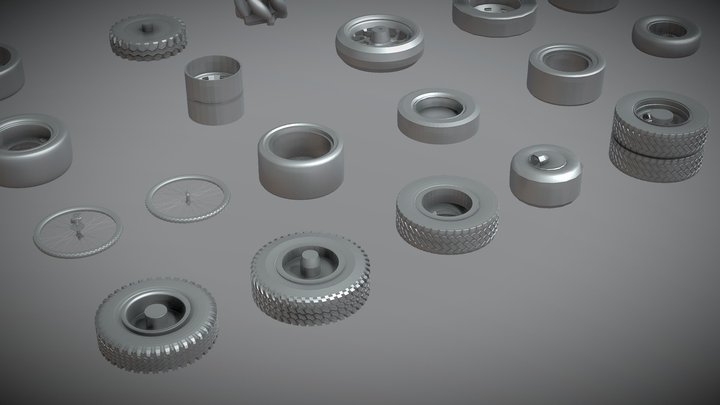 Wheels Kitbash Collection – Modello 3D gratuito STL