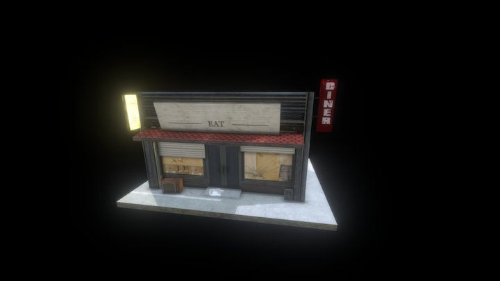 Old Restaurant Building 3D Model