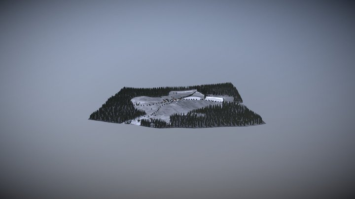 zaniklá osada Hůrka na Šumavě 3D Model
