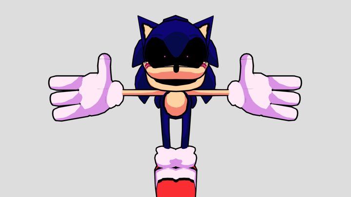 Drawing 2D sonic.exe characters over 3D SFM. Day 2 by YAFNDev on