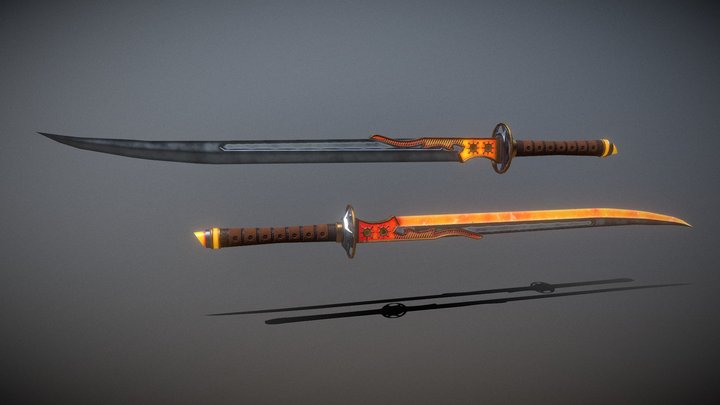 Sunrise Katanas 3D Model