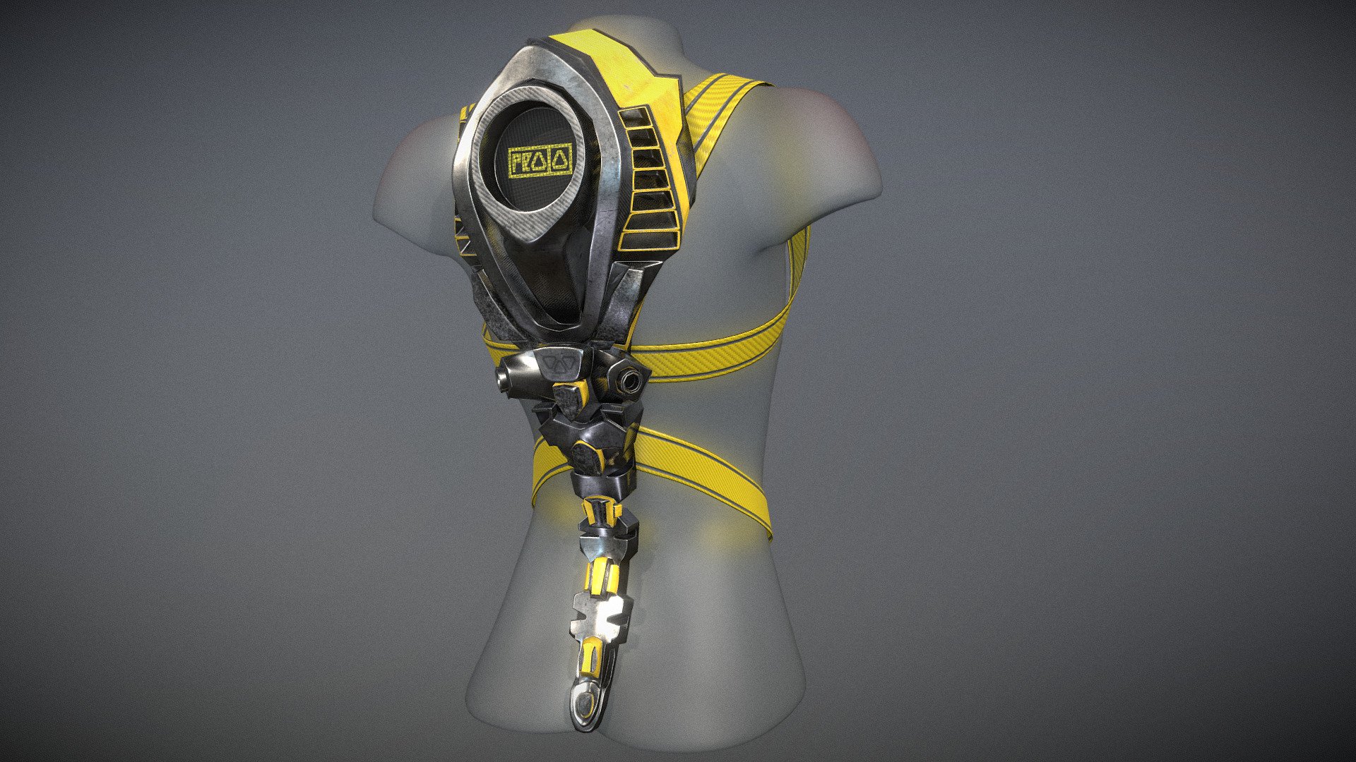 Hacker backpack exoskeleton 3D model by Eric Welvaert (ericwelvaert