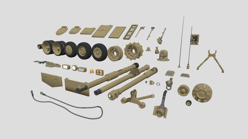 Military_Landvehicle_Kit_1.0 FBX (CC0)