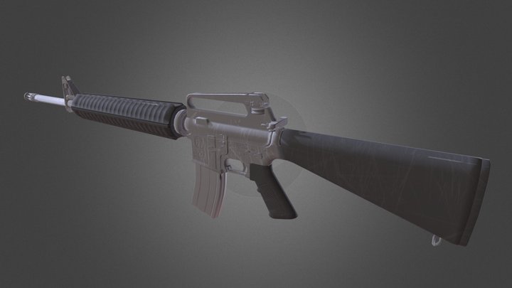 M16A2 Assault Rifle 3D Model